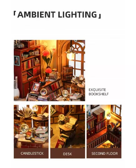  Румбокс Магічна книгарня ★ DIY Craft TSZH216Z + пилозахисний купол, фотографія 38 