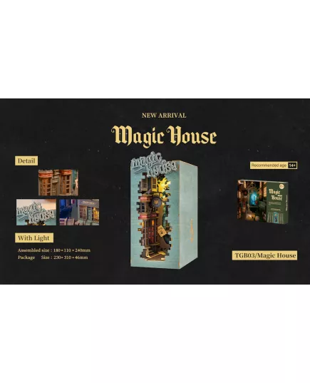  Бук Нук Румбокс Magic House ★ Book Nook Rolife Robotime TGB03, фото 6 