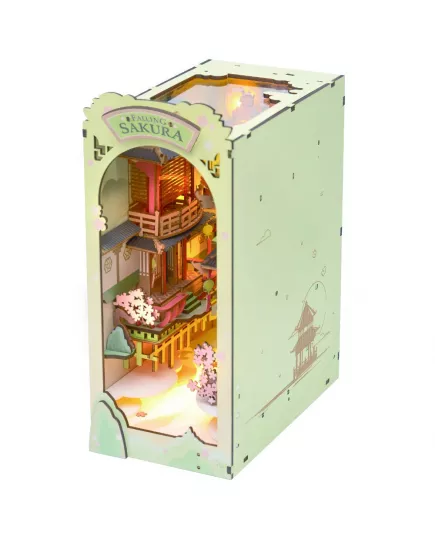  Бук Нук Пелюстки Сакури ★ Book Nook Rolife Robotime TGB05, фотографія 4 