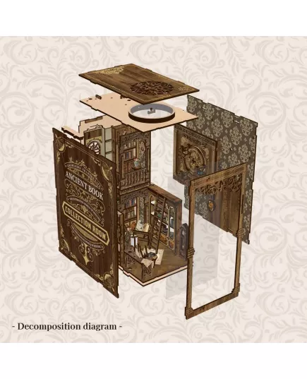  Book Nook Antique Book Collection Room ★ DX Craft BV02-008, фото 20 