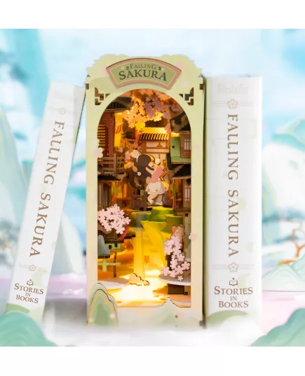  Бук Нук Пелюстки Сакури ★ Book Nook Rolife Robotime TGB05, фотографія 2 