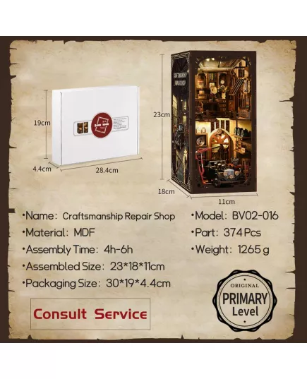  Book Nook Craftsmanship Repair Shop ★ DX Craft BV02-016, фото 40 