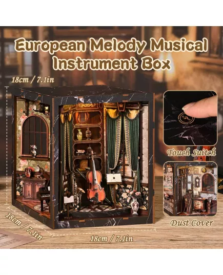  Book Nook European Melody Musical Instrument Box ★ DX Craft AH01-004, фото 40 