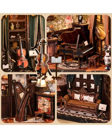  Book Nook European Melody Musical Instrument Box ★ DX Craft AH01-004, фото 42 