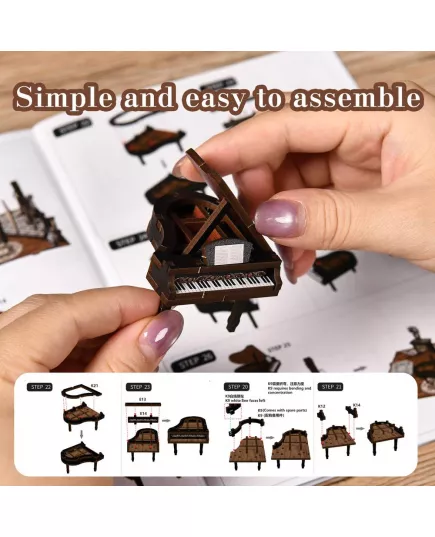  Book Nook European Melody Musical Instrument Box ★ DX Craft AH01-004, фото 18 