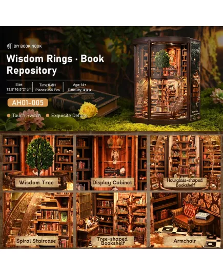  Book Nook Wisdom Rings Book Repository ★ DX Craft AH01-005, фото 17 