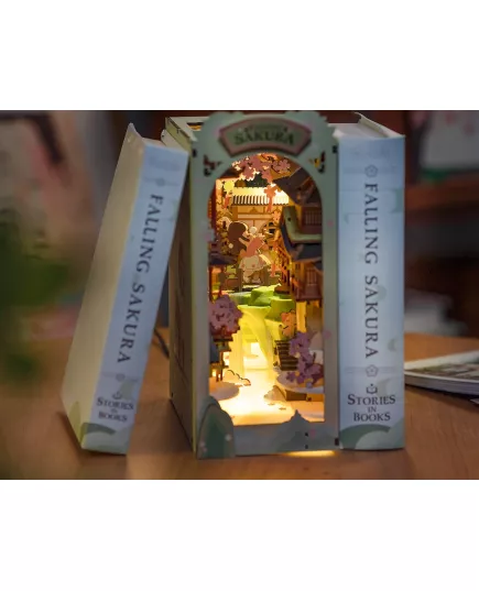  Бук Нук Пелюстки Сакури ★ Book Nook Rolife Robotime TGB05, фотографія 1 